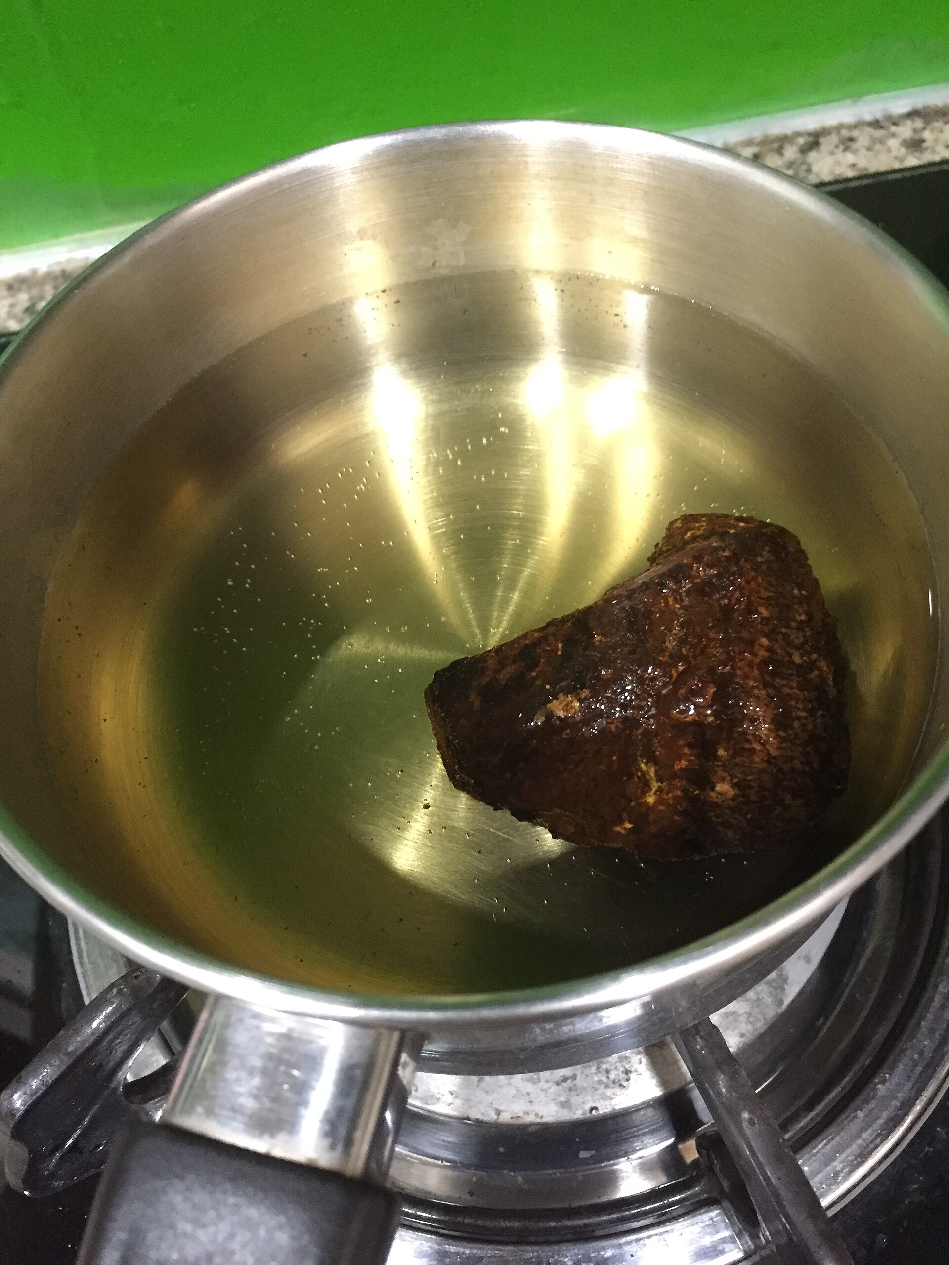 Chaga brewed as tea